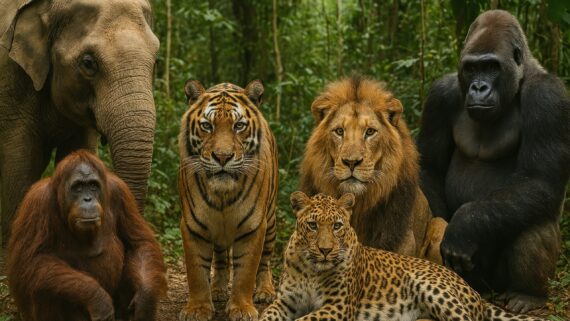 Animales salvajes en la naturaleza