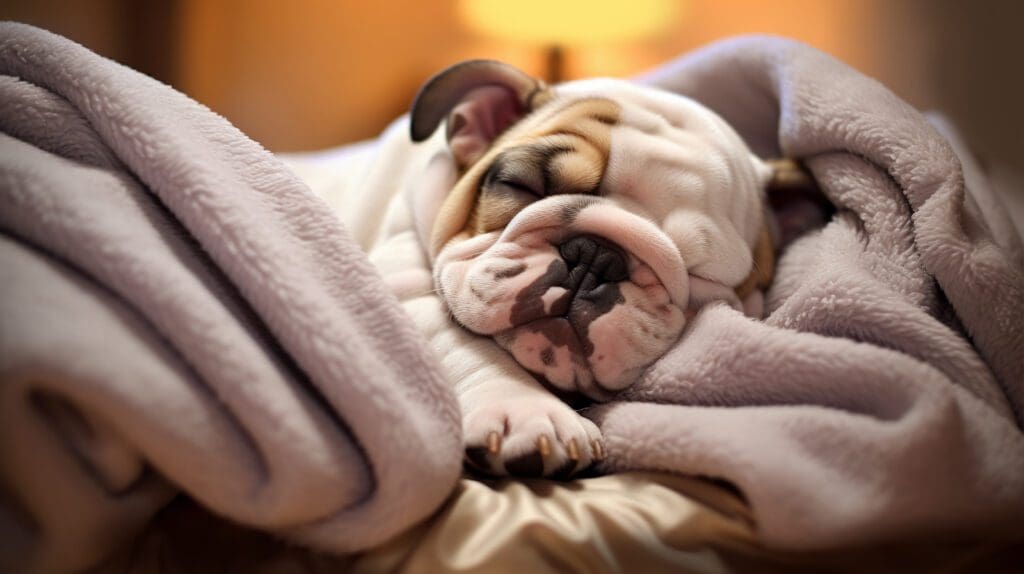 perro durmiendo en cobija