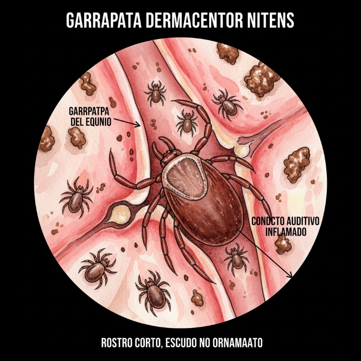 Garrapata dermacentor nitens