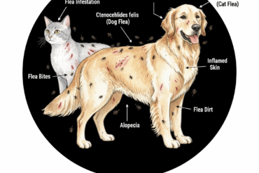 Pulgas en Animales domésticos: Identificación, Enfermedades y Tratamientos
